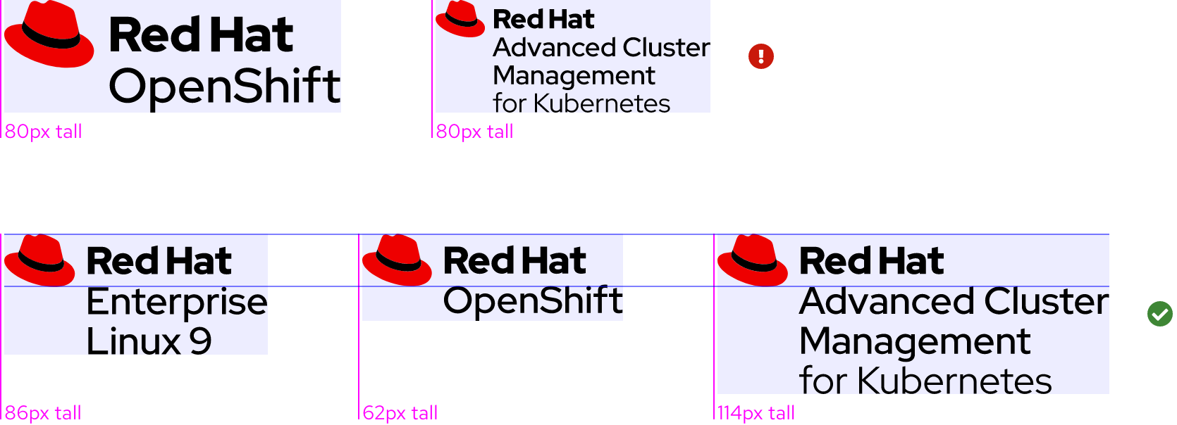 Product logo sizing