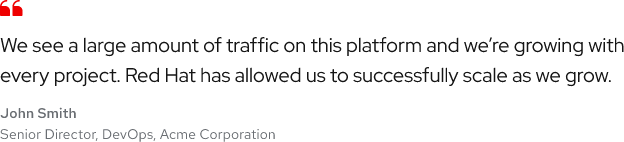 Example of a left-aligned blockquote