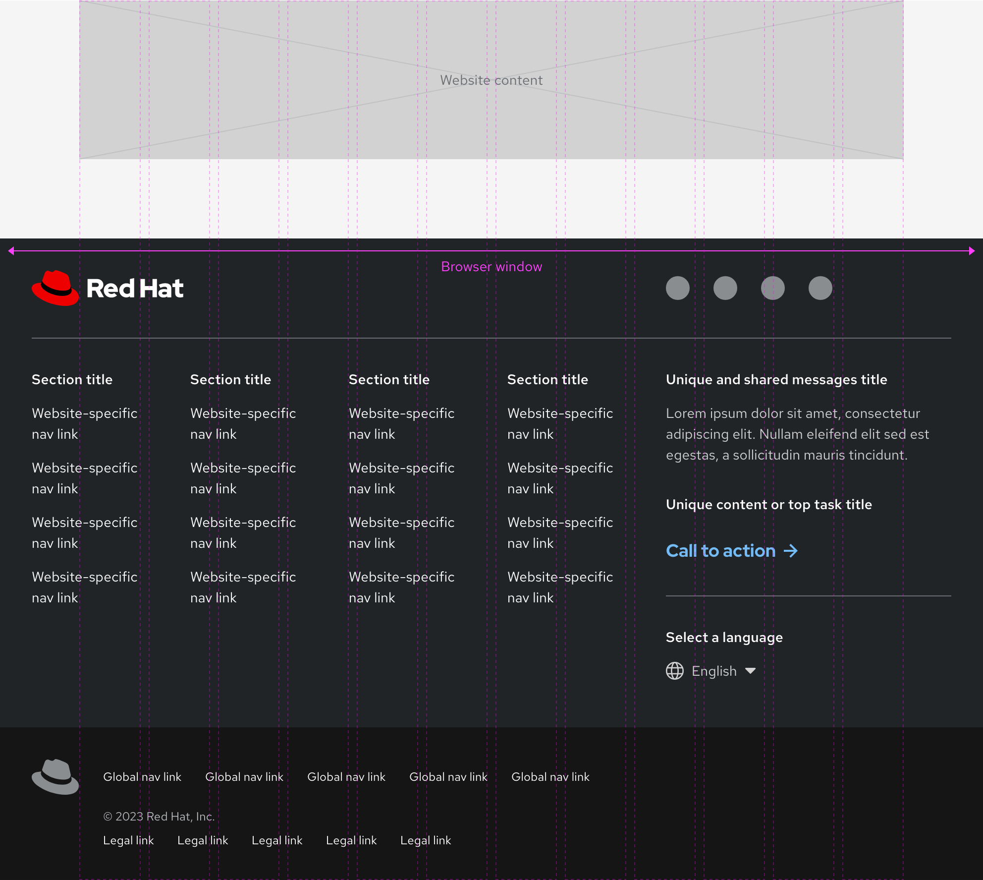Footer component styling - layout